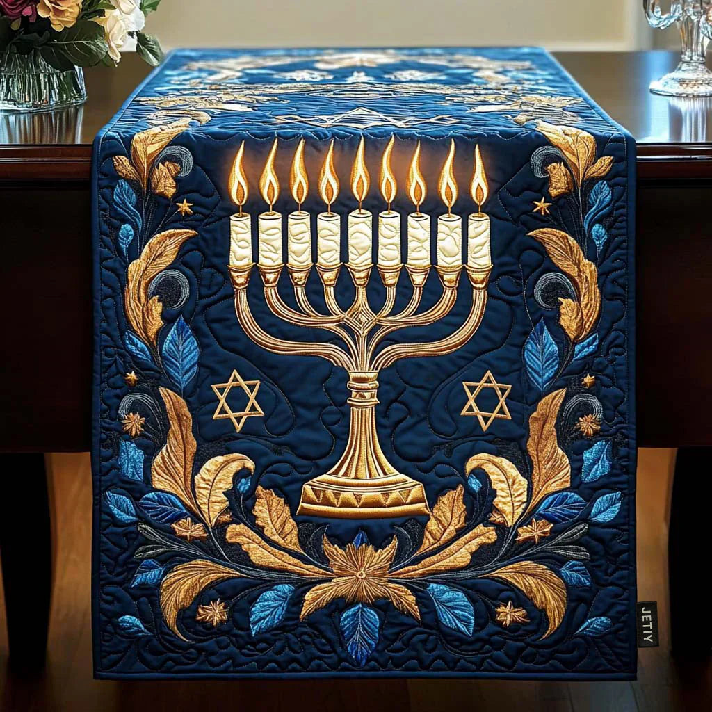 Obrus Acolchado - Podświetlana Menorah