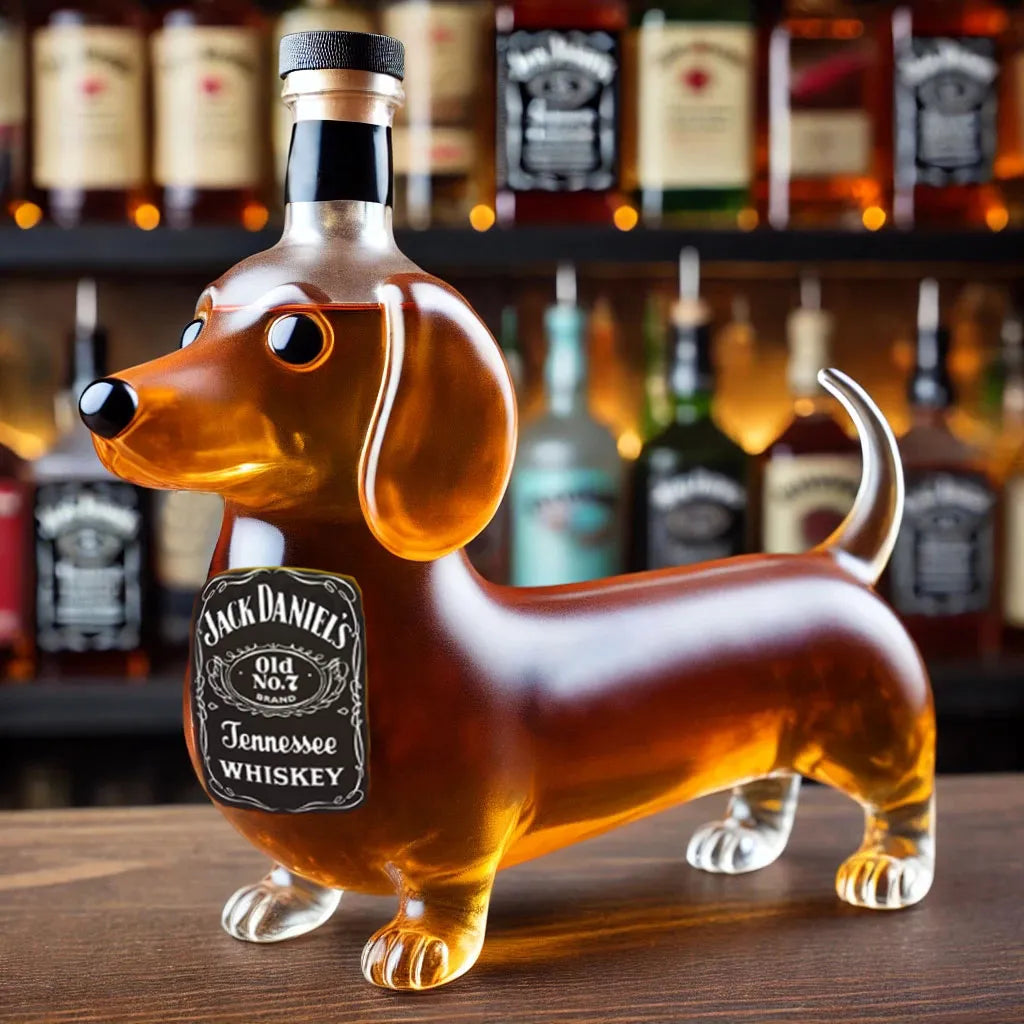 Garrafón z whisky piesek jamnik