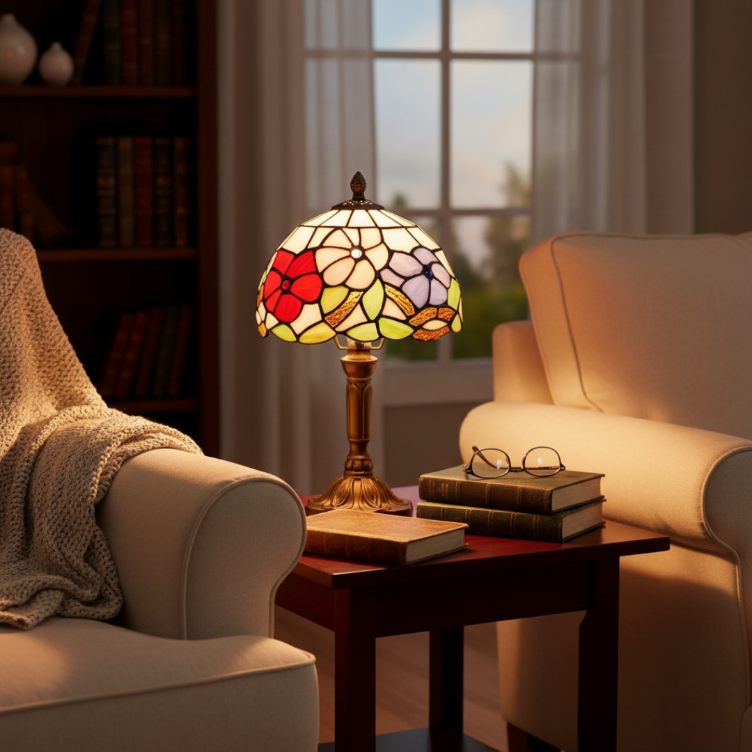 ROSAVIA | LAMPA W STYLU TIFFANY KOLOROWA