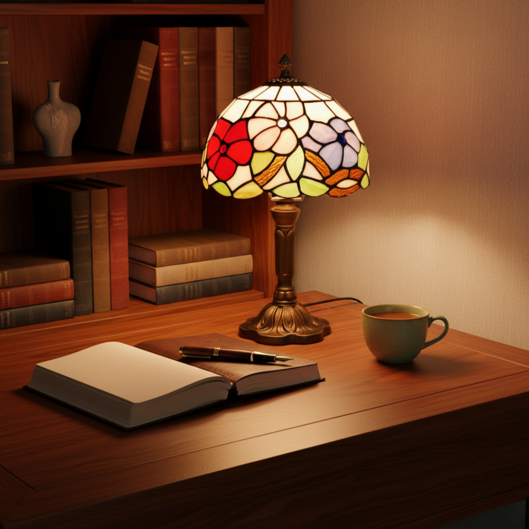 ROSAVIA | LAMPA W STYLU TIFFANY KOLOROWA