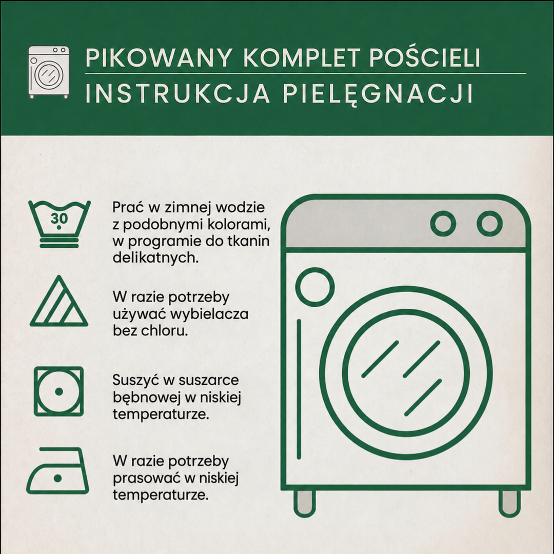 Zestaw pościeli pikowanej 3-częściowy - Biały Hibiskus