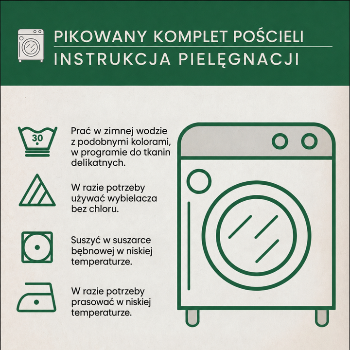 Zestaw pościeli pikowanej 3-częściowy - Biały Hibiskus