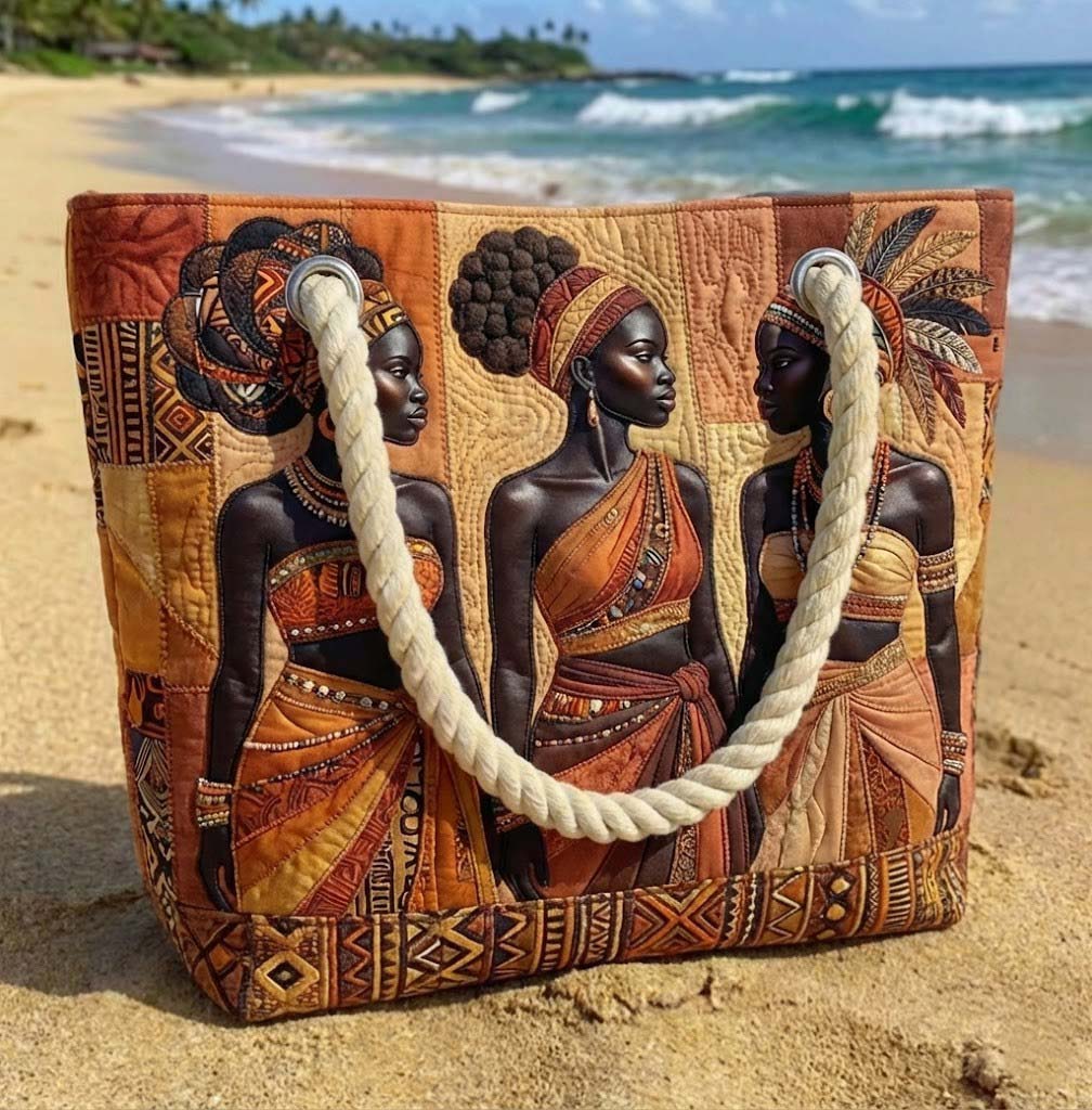 Torba Plażowa Ręcznie Wykonana | Melanin Queens Glow