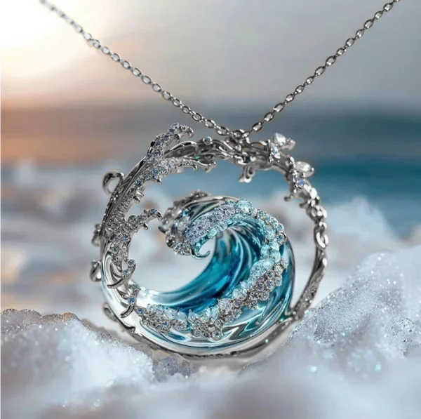 Naszyjnik Ocean w Złocie i Srebrze