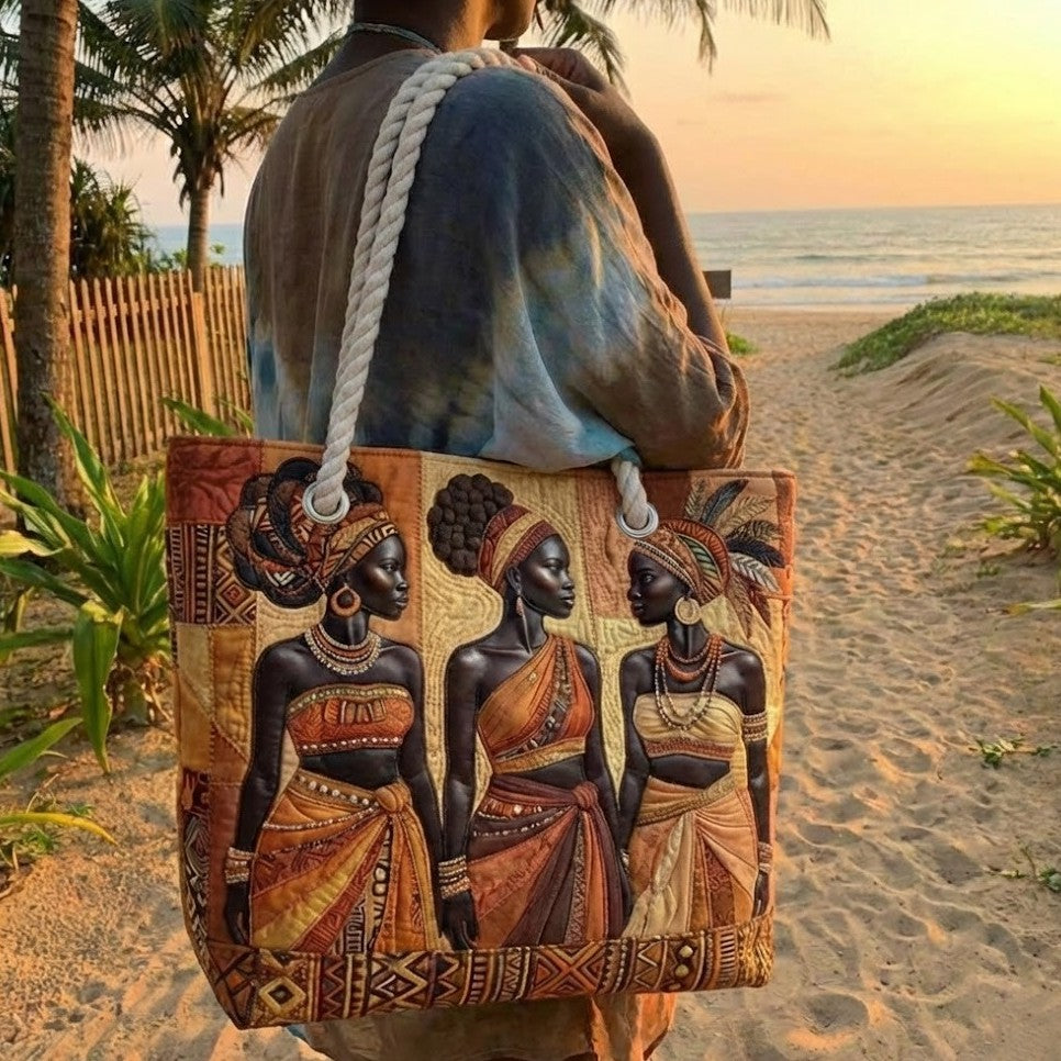 Torba Plażowa Ręcznie Wykonana | Melanin Queens Glow